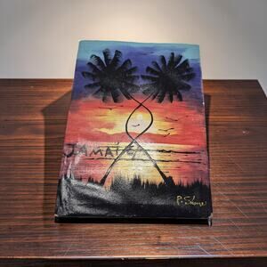 Hand Painted Beach View Jamaica Signed